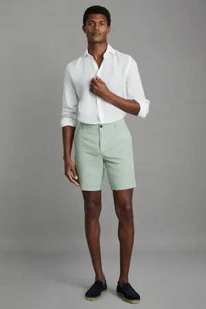 Reiss Cotton Linen Blend Internal Drawstring Shorts, 28
