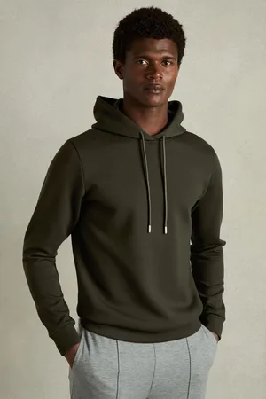 Reiss Interlock Jersey Drawstring Hoodie, XS