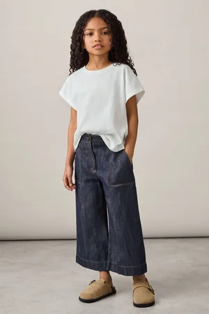 Reiss Cotton-linen Wide Leg Trousers, 45Y