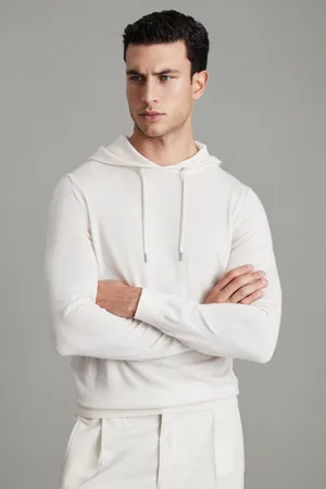Reiss Merino Wool Drawstring Hoodie, XL