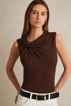 Reiss Knot Detail Jersey Bodysuit, 4