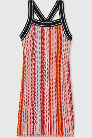 Reiss Cotton Striped Knit Dress, Q04