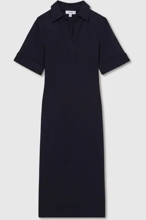 Reiss Jersey Open-collar Bodycon Dress, 8