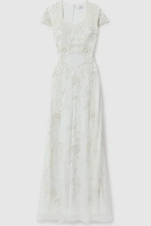 RAISHMA Floral Beaded Maxi Dress, , 8
