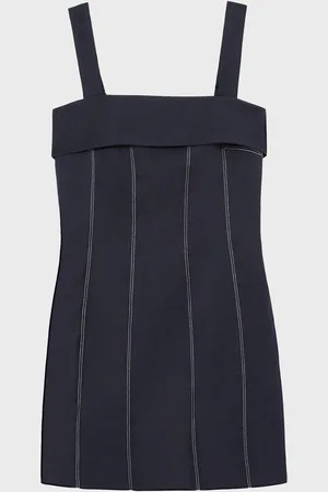Reiss Contrast-stitch Structured Mini Dress, 8