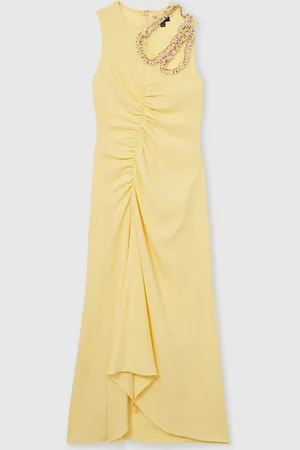 Reiss Atelier Embellished Shoulder Maxi Dress, 8