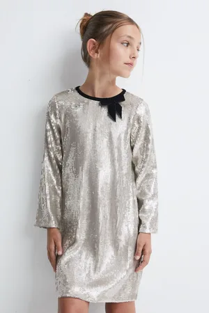 Reiss Leon Bow Dress Sequin, Size: 8