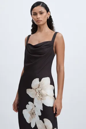 Significant Other Alia Satin Flower Print Dress, 6