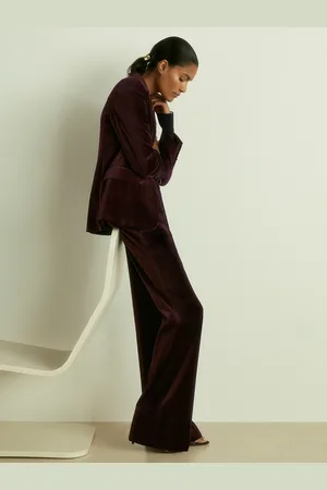Reiss Petite Cotton-velvet Flared Trousers, 4