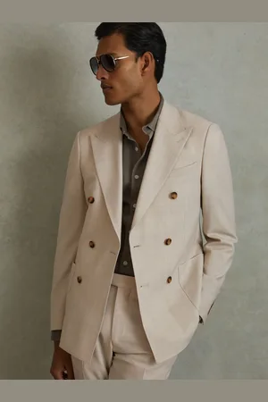 Reiss Double Breasted Suit Blazer Slim Fit, 36