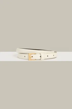 Reiss Leather Skinny Belt, S