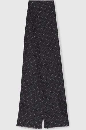 Reiss Black & white Silk Polka-dot Dress Scarf