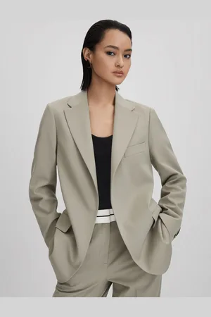 Reiss Wool Blend Single Breasted Suit Blazer, 10