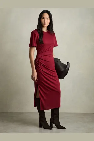 Reiss Blend Ruched Midi Dress, 4