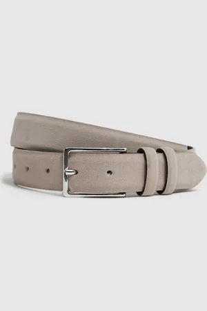 Reiss Dante Suede Belt - Leather Plain, Size: 32