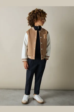 Reiss Camel & white 9-13 yrs Wool-blend Contrast Varsity Jacket, Q04