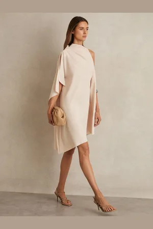 Reiss One Shoulder Draped Mini Dress, 4