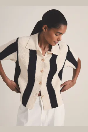 Reiss | Les 100 Ciels Stripe Knit Shirt, XS