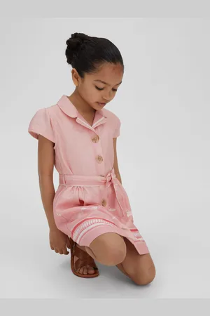Reiss Eliza Belted Dress Cotton Printed, Size: 11