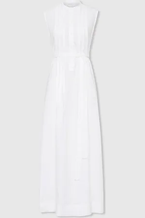 Bondi Born Linen Belted Midi Dress, , XS