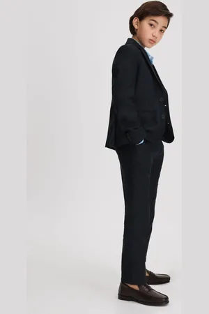 Reiss 3-9 yrs Slim Fit Single Breasted Linen Blazer, 4-5 Yrs