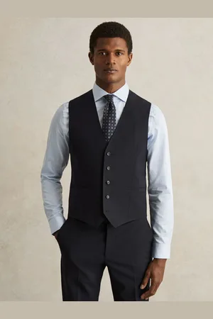 Reiss Wool-blend Slim-fit Waistcoat, 36R
