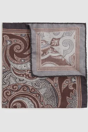 Reiss Lucca Silk Hybrid Print Pocket Square