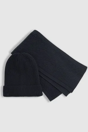 Reiss Chesterfield Set Scarf Ribbed, Size: 11-14Yrs