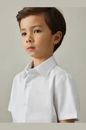 Reiss 9-13 yrs Cotton Slim-fit Short-sleeve Shirt, Q04