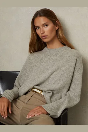 Reiss Wool Cashmere Crew Neck Jumper, XS