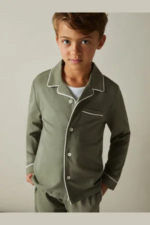 Reiss Myers 3-9 yrs Brushed-cotton Piped-trim Pyjamas, 45Y
