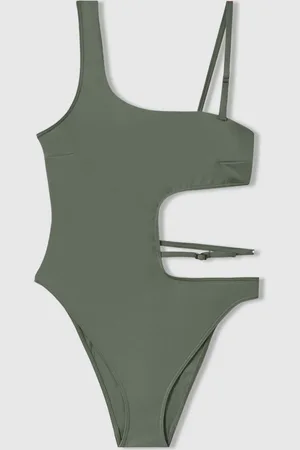 Calvin Klein Calvin Underwear Asymmetric Cut-out Swimsuit, XS