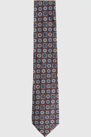 Reiss Silk Foulard Medallion Print Tie