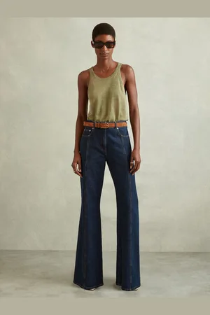 Reiss Flared Front Seam Jeans, 25L