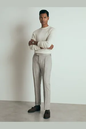 Reiss Atelier Tapered Wool Suit Trousers, 32