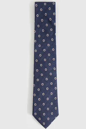 Reiss Silk Polka Dot Print Tie