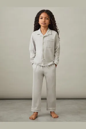 Reiss Myers 9-13 yrs Brushed-cotton Piped-trim Pyjamas, Q04