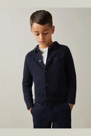 Reiss Lockhurst Cardigan Wool Cable Knit, Size: K05