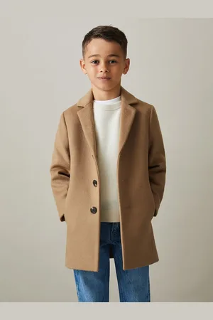 Reiss Gable Single Breasted Overcoat Plain, Size: 9