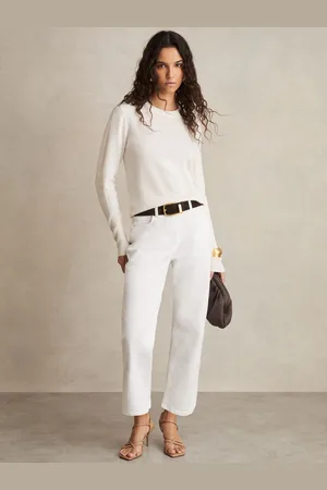 Reiss Petite Mid Rise Straight Leg Jeans, 29