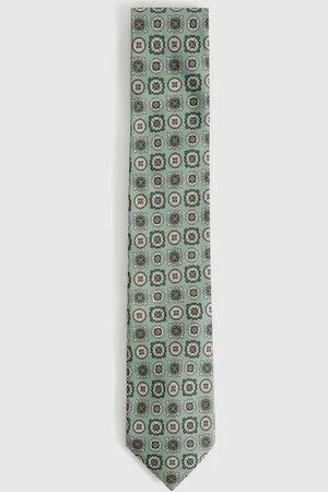 Reiss Silk Foulard Medallion Print Tie