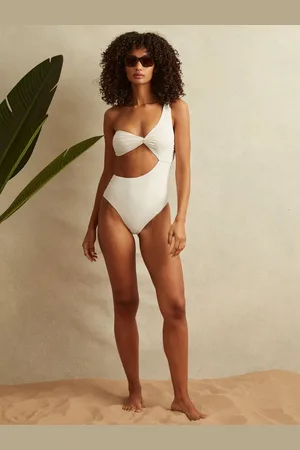 Reiss Asymmetric Cut-out Swimsuit, 10