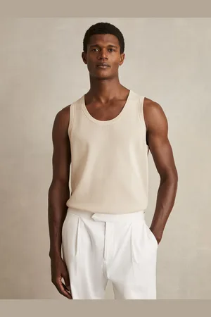Reiss Textured Crew Neck Ribbed Vest, M