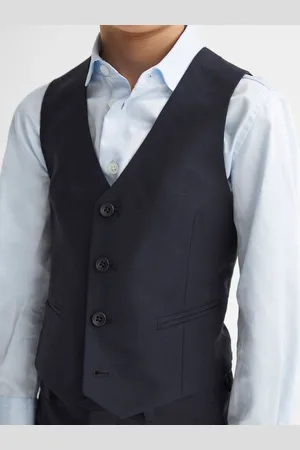 Reiss Hope Travel Waistcoat Wool Plain, Size: 4-5Yrs