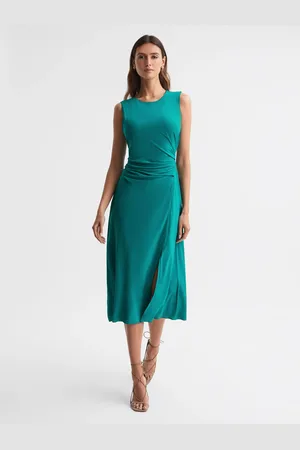 Reiss Bodycon Ruched Midi Dress, 10