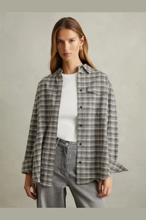 Reiss Checked Button-through Shirt, 4
