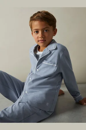 Reiss Myers 9-13 yrs Brushed-cotton Piped-trim Pyjama, Q04