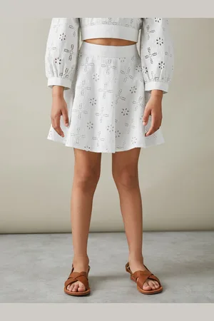 Reiss Nella 9-13 yrs Cotton Broderie Lace Skirt, Yrs