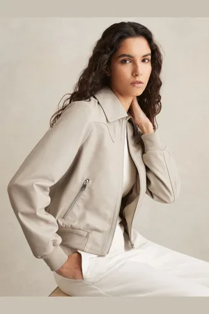 Reiss Leather Bomber Jacket, 4