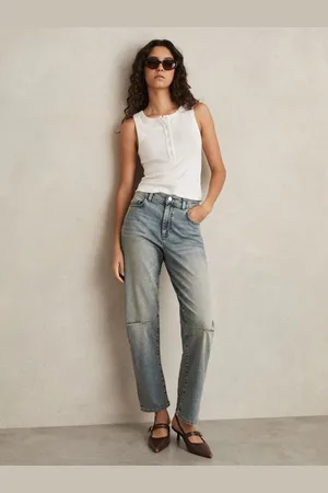 Reiss Petite Barrel-leg Dart Jeans, 24
